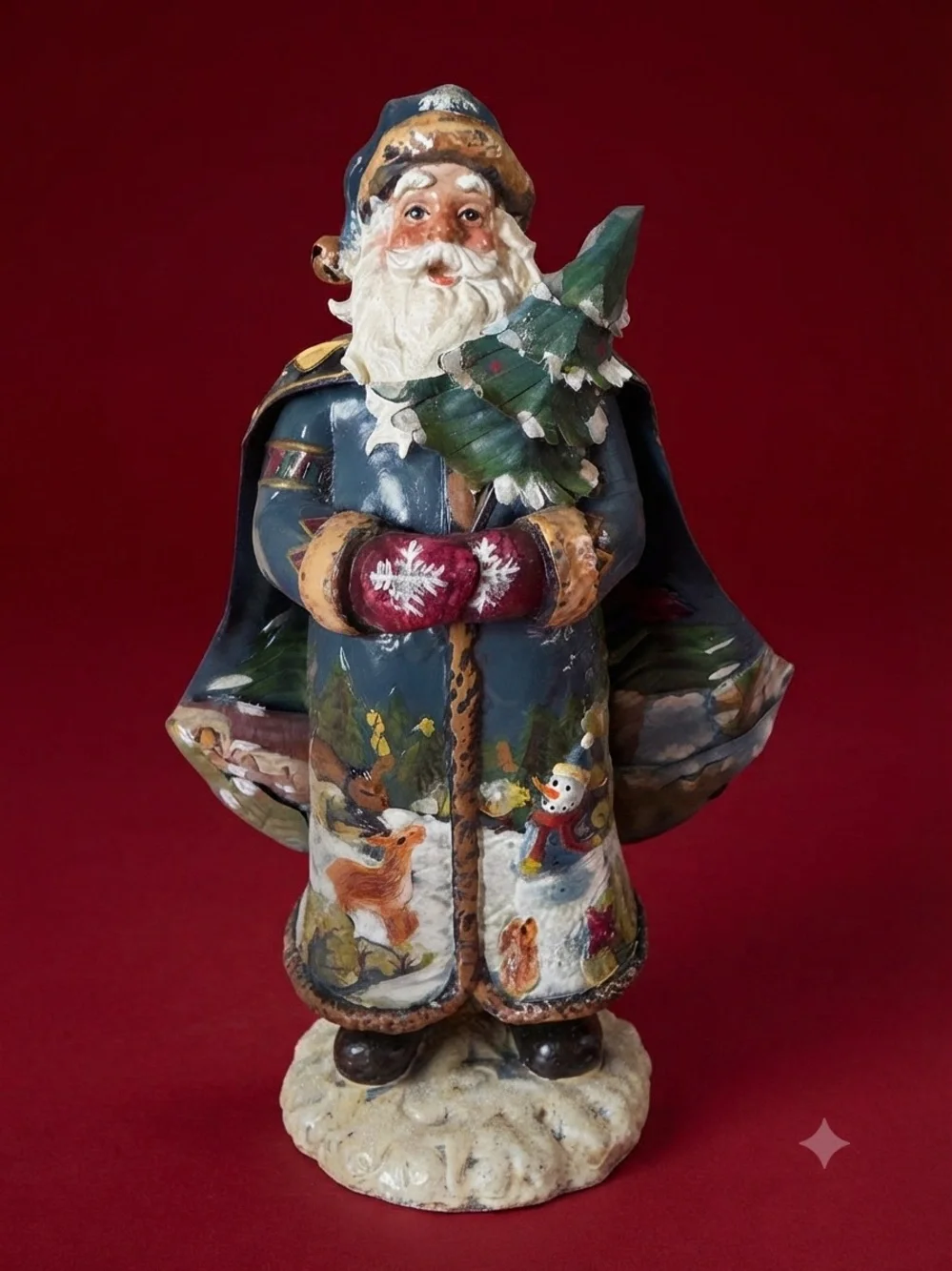 Vintage 2001 Holiday Elegance MSI Irving hand-painted Santa figure